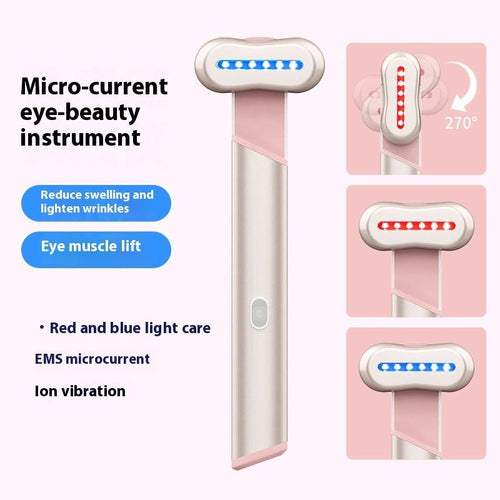 4-in-1 Electric Eye Massager – Red & Blue Light | Microcurrent | Warmth | Anti-Aging | Dubai UAE
