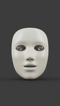 LED facial mask with glass shield