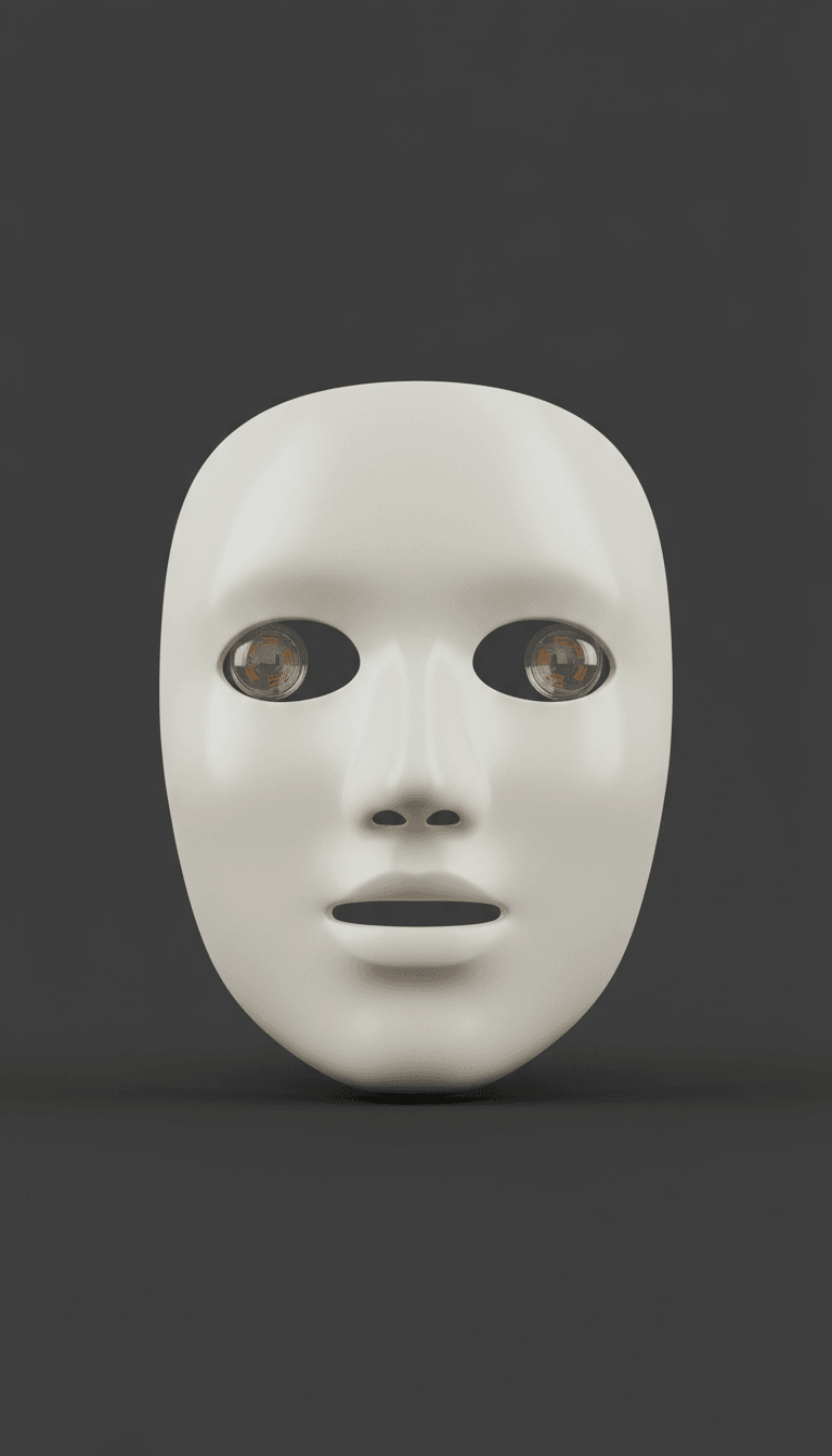 LED facial mask with glass shield