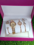 Dew & Dial Women Watch with Bracelet Set – Elegant Ladies Timepiece