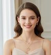 Double Ring Sparkle Pendant Necklace Set – Layered CZ Jewelry for Women