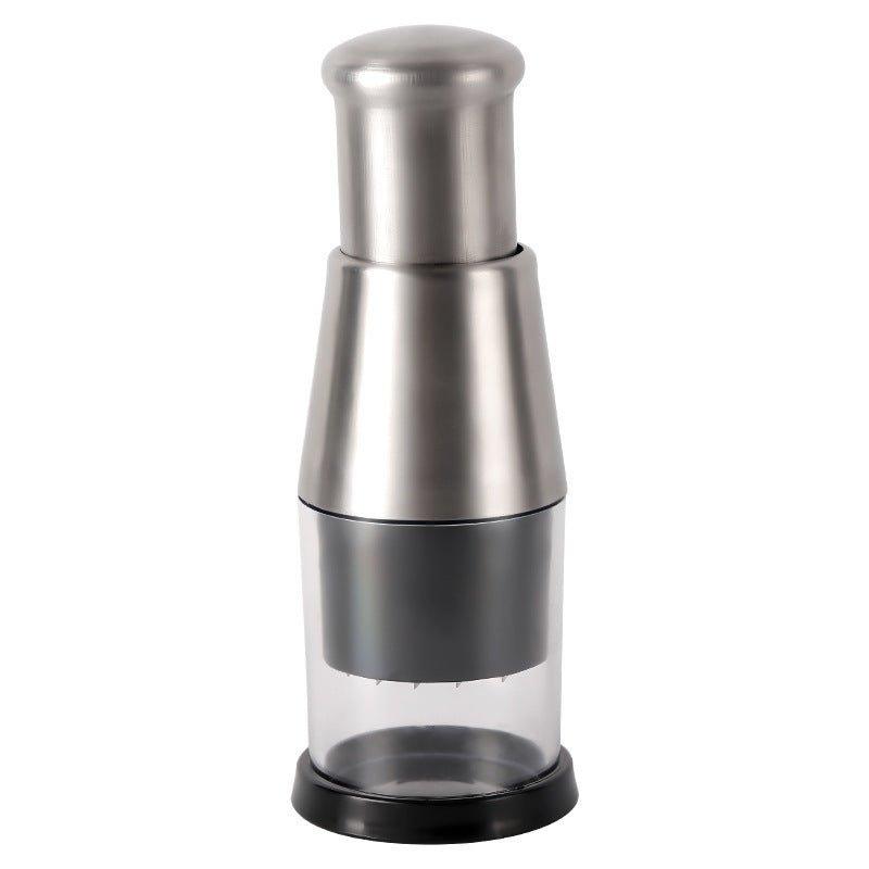 Stainless Steel Garlic Crusher & Onion Chopper – Manual Press