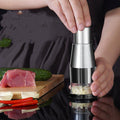 Stainless Steel Garlic Crusher & Onion Chopper – Manual Press